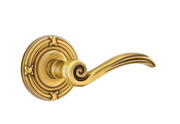 Emtek Elan Interior Mortise Lever with Ribbon & Reed Rosette