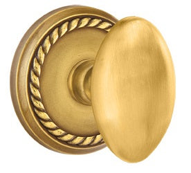 Emtek Egg Interior Mortise Knob with Rope Rosette