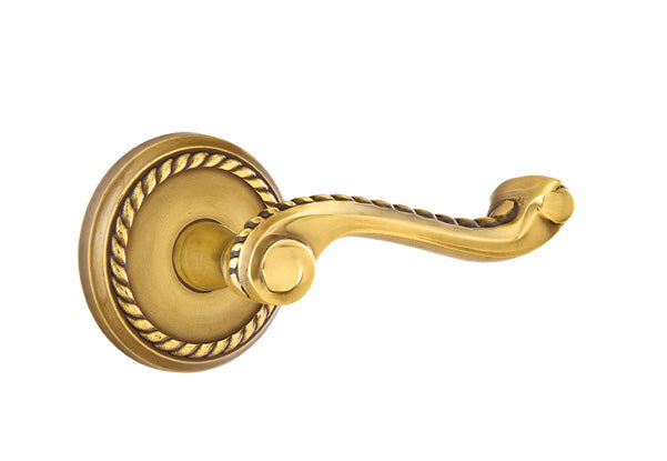 Emtek Rope Lever French Antique-Rope Rosette