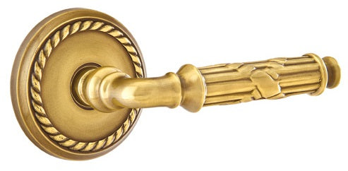 Emtek Ribbon and Reed Lever French Antique-Rope Rosette