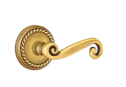 Emtek Rustic Lever French Antique-Rope Rosette
