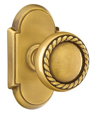 Emtek Rope Knob - Shown with #8 Rosette