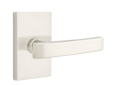 Emtek Geneva Lever - Modern Rectangular Rosette - Satin Nickel