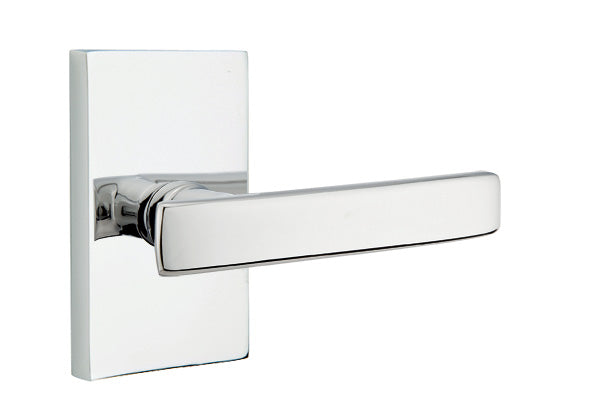 Emtek Geneva Lever Polished chrome-Modern Rectangular Rosette
