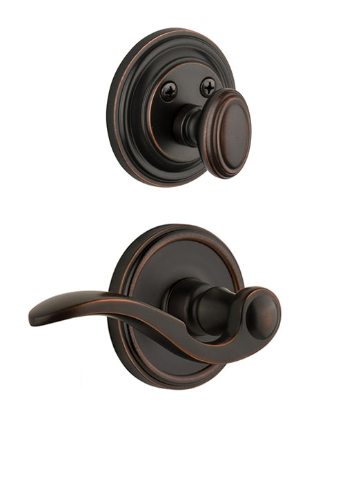 Grandeur Georgetown Handleset with Bellagio Lever - Interior Half Only