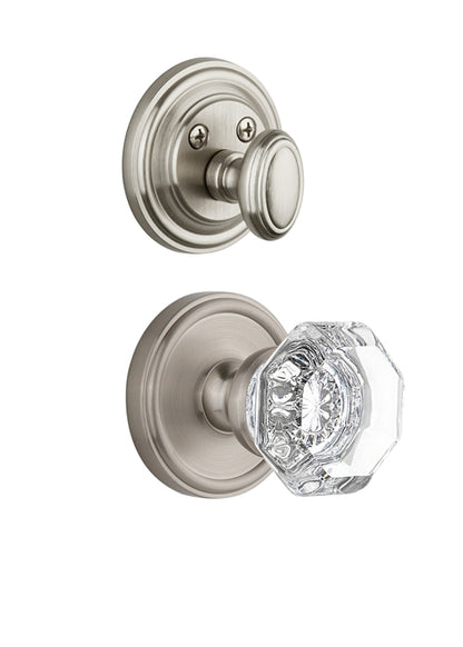 Grandeur Georgetown Handleset with Chambord Knob - (Interior Half Only, with Deadbolt)
