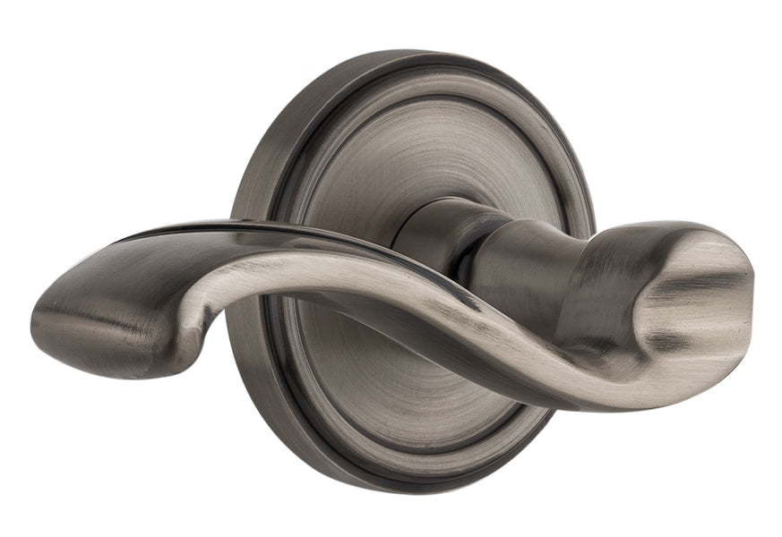 Grandeur Georgetown Rosette with Portofino Lever in Antique Pewter