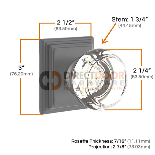 Emtek Georgetown Knob with Wilshire Rosette