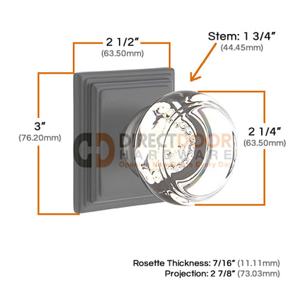 Emtek Georgetown Knob with Wilshire Rosette