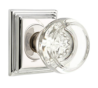 Emtek Georgetown Knob with Wilshire Rosette - Polished Nickel