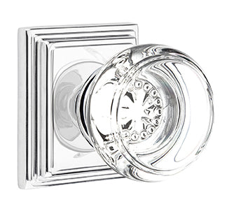 Emtek Georgetown Knob with Wilshire Rosette - Polished Chrome