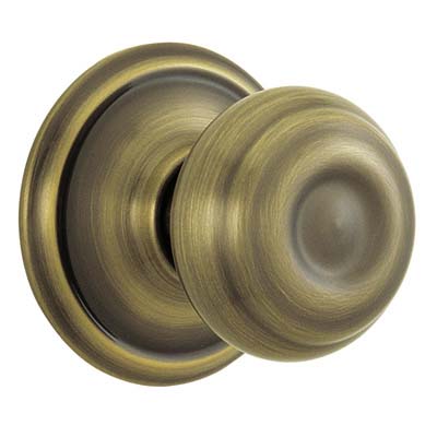 Schlage Georgian Doorknob in Antique Brass