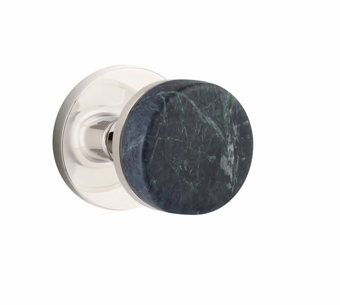 Emtek Green Marble Interior Mortise Knob with Disk Rosette