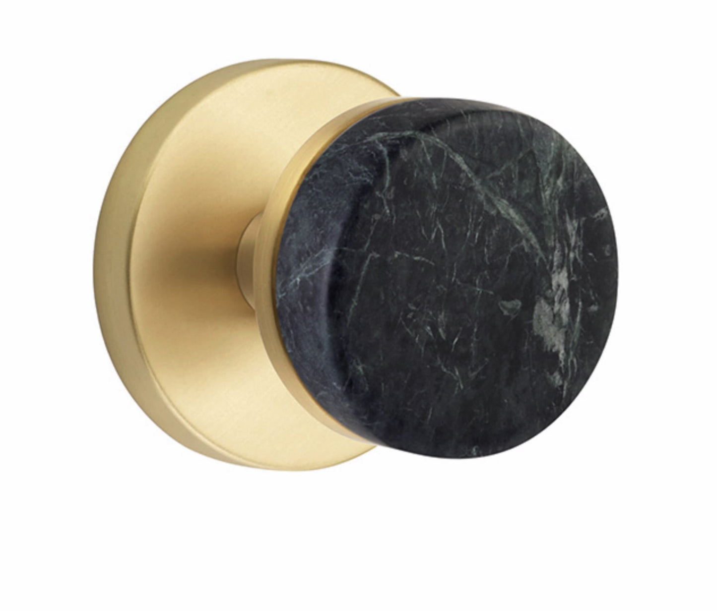 Emtek Green Marble Interior Mortise Knob with Disk Rosette