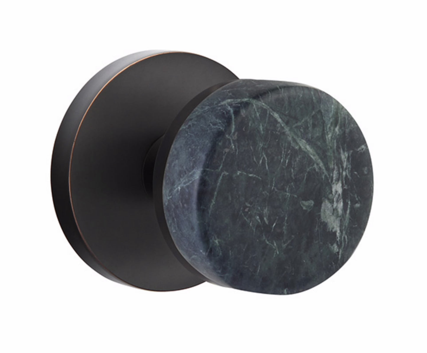 Emtek Green Marble Interior Mortise Knob with Disk Rosette