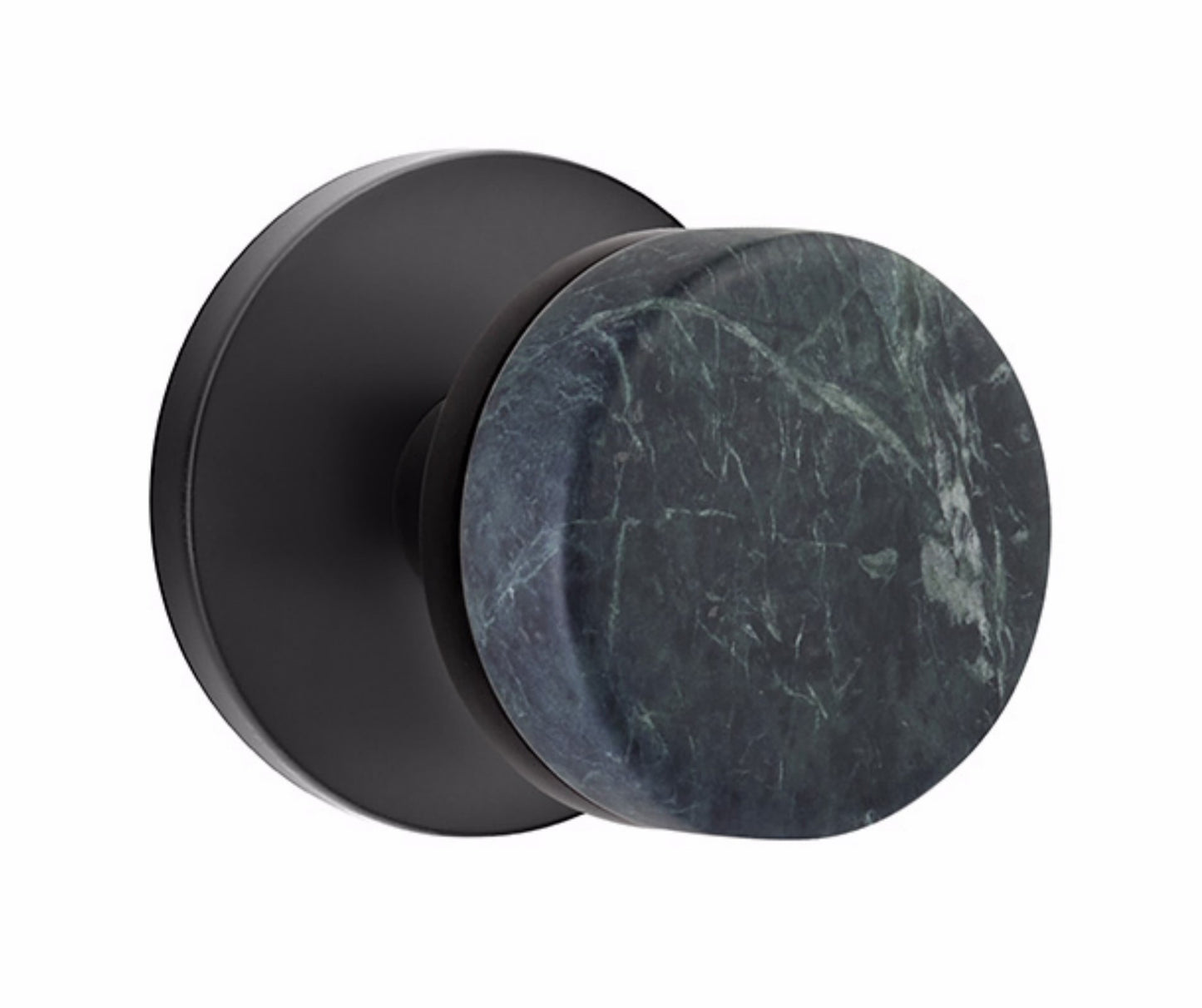 Emtek Green Marble Interior Mortise Knob with Disk Rosette