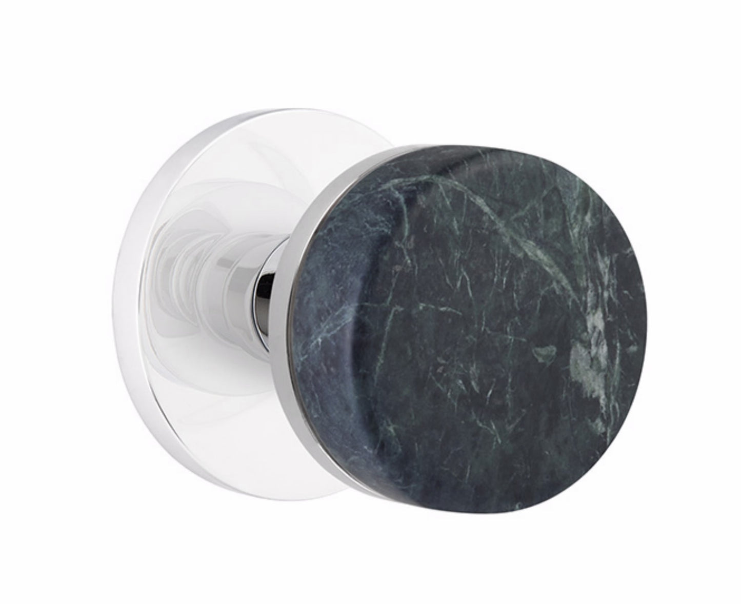 Emtek Green Marble Interior Mortise Knob with Disk Rosette