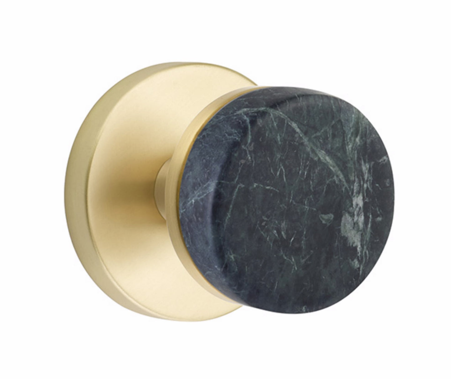 Emtek Green Marble Interior Mortise Knob with Disk Rosette