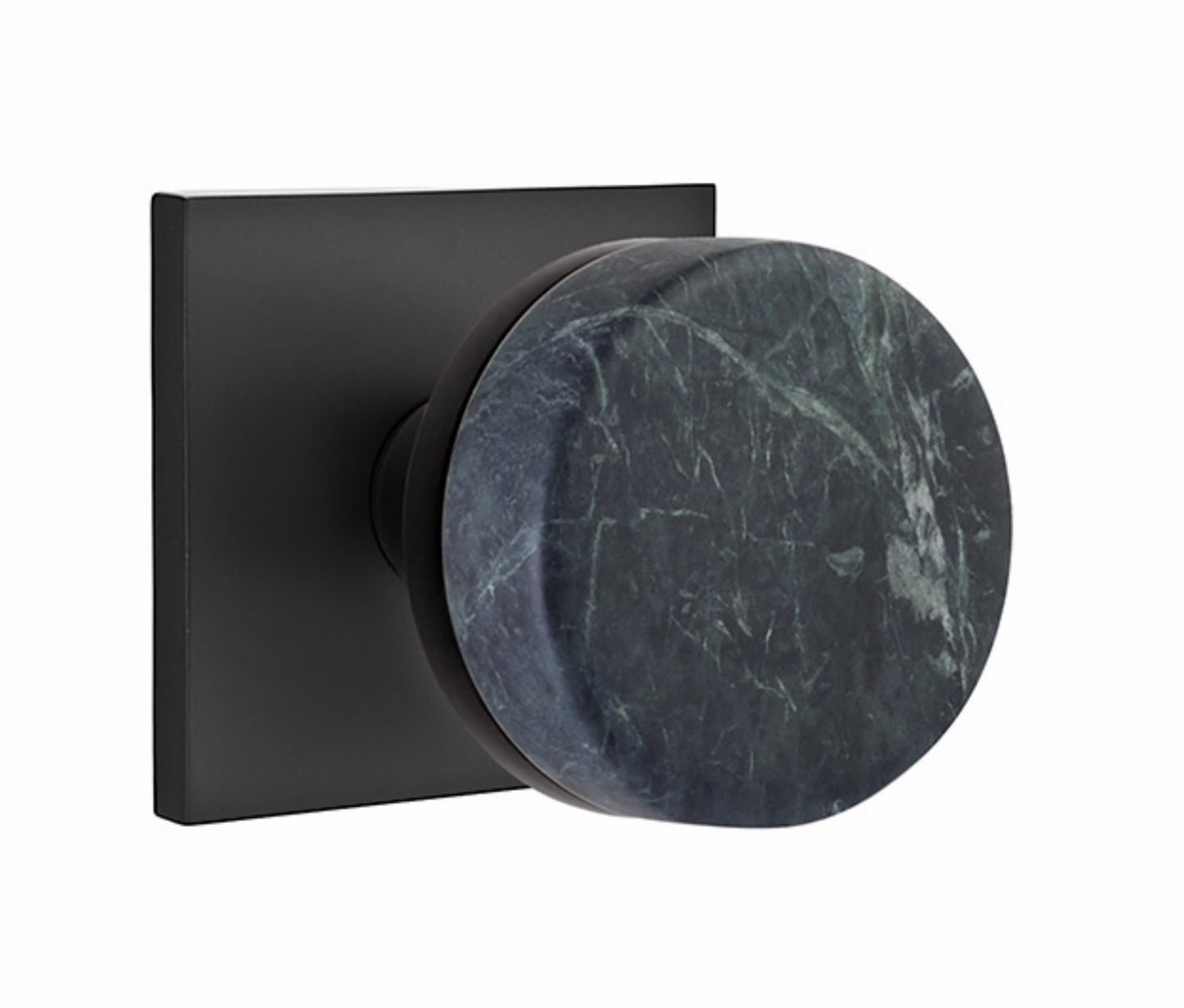 Emtek Green Marble Interior Mortise Knob with Square Rosette