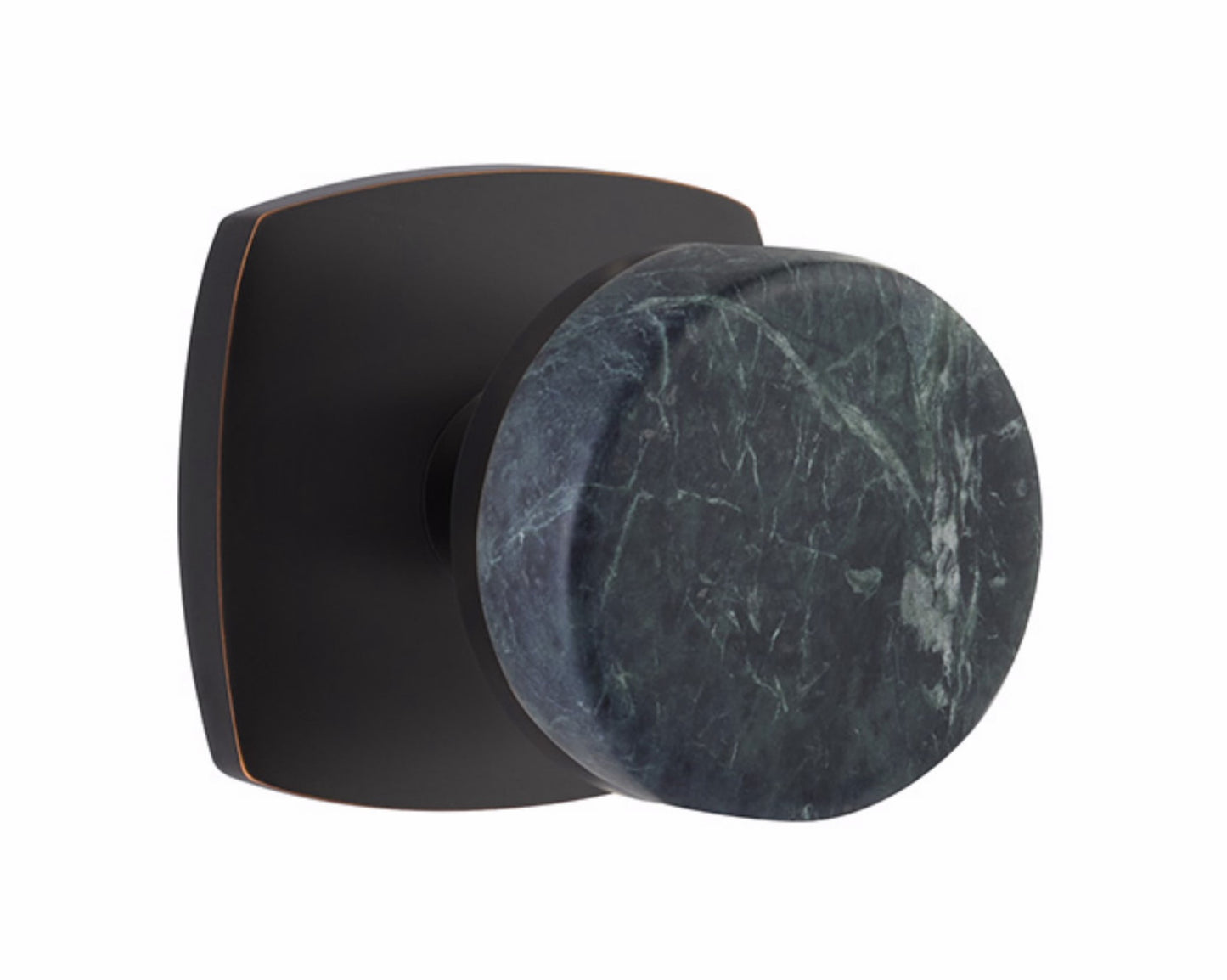 Emtek Green Marble Interior Mortise Knob with Urban Rosette