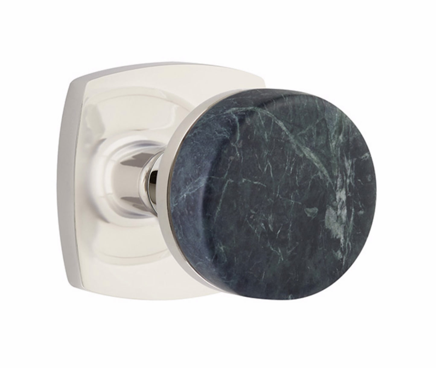 Emtek Green Marble Interior Mortise Knob with Urban Rosette