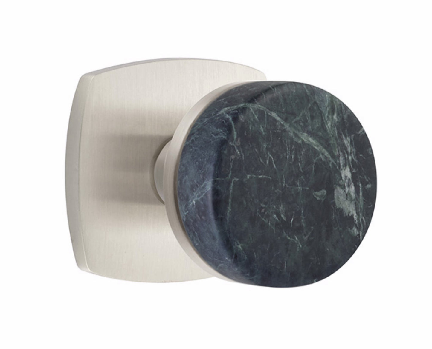 Emtek Green Marble Interior Mortise Knob with Urban Rosette