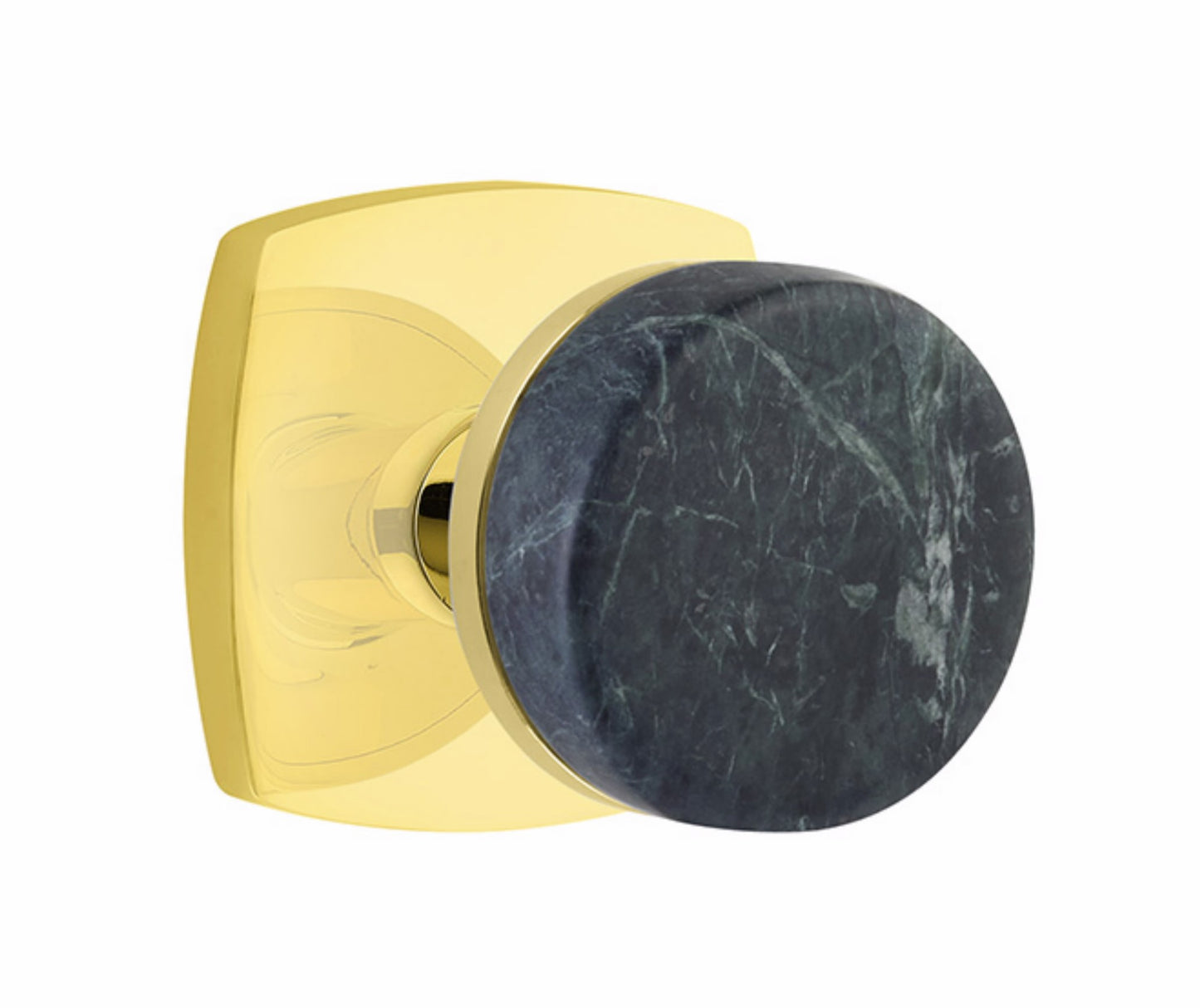 Emtek Green Marble Interior Mortise Knob with Urban Rosette