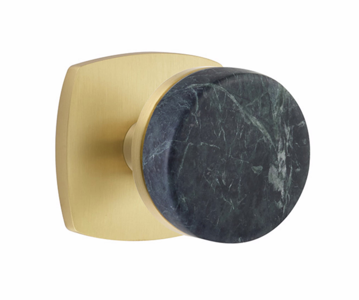 Emtek Green Marble Interior Mortise Knob with Urban Rosette