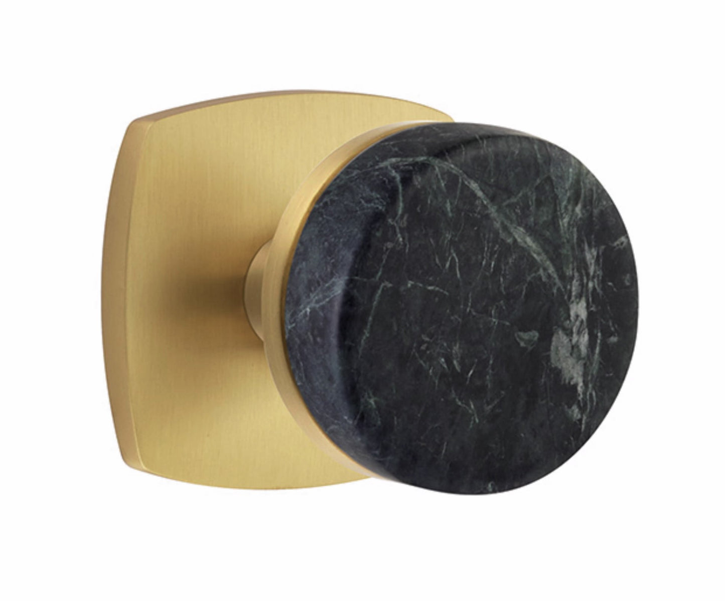 Emtek Green Marble Interior Mortise Knob with Urban Rosette