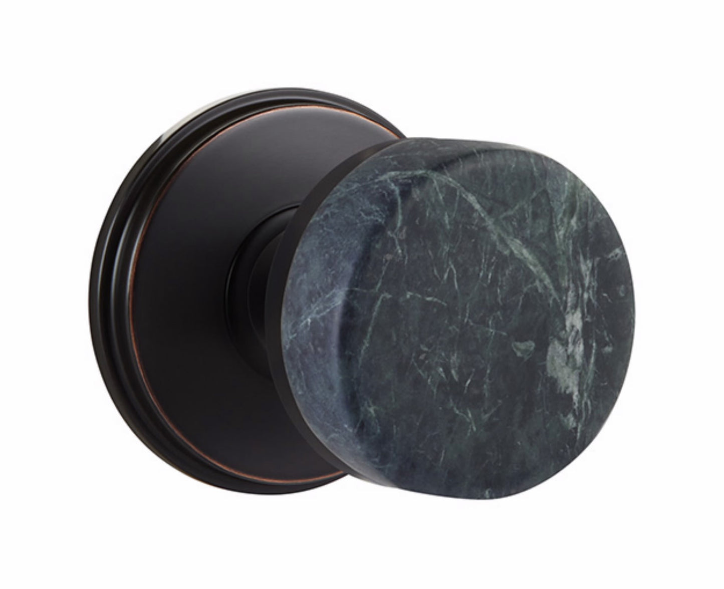 Emtek Green Marble Interior Mortise Knob with Watford Rosette