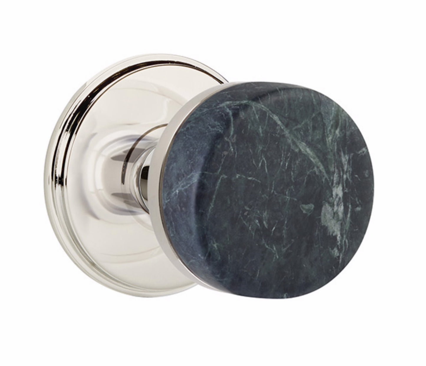 Emtek Green Marble Interior Mortise Knob with Watford Rosette