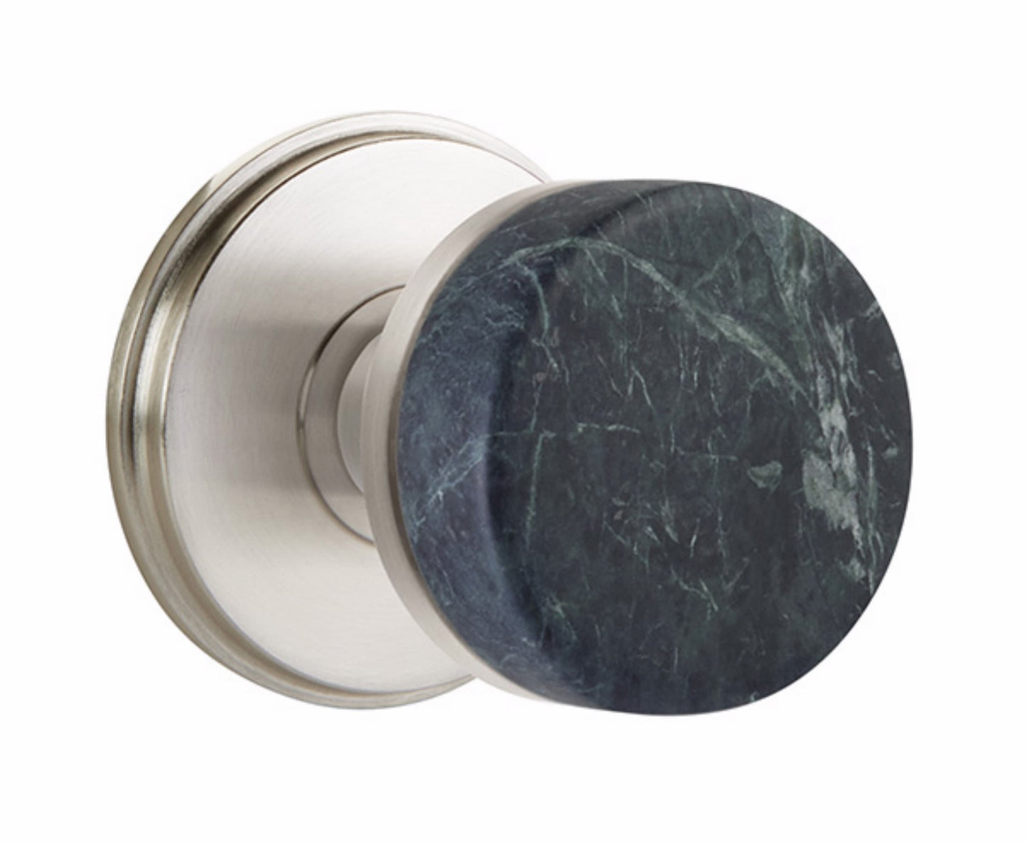 Emtek Green Marble Interior Mortise Knob with Watford Rosette