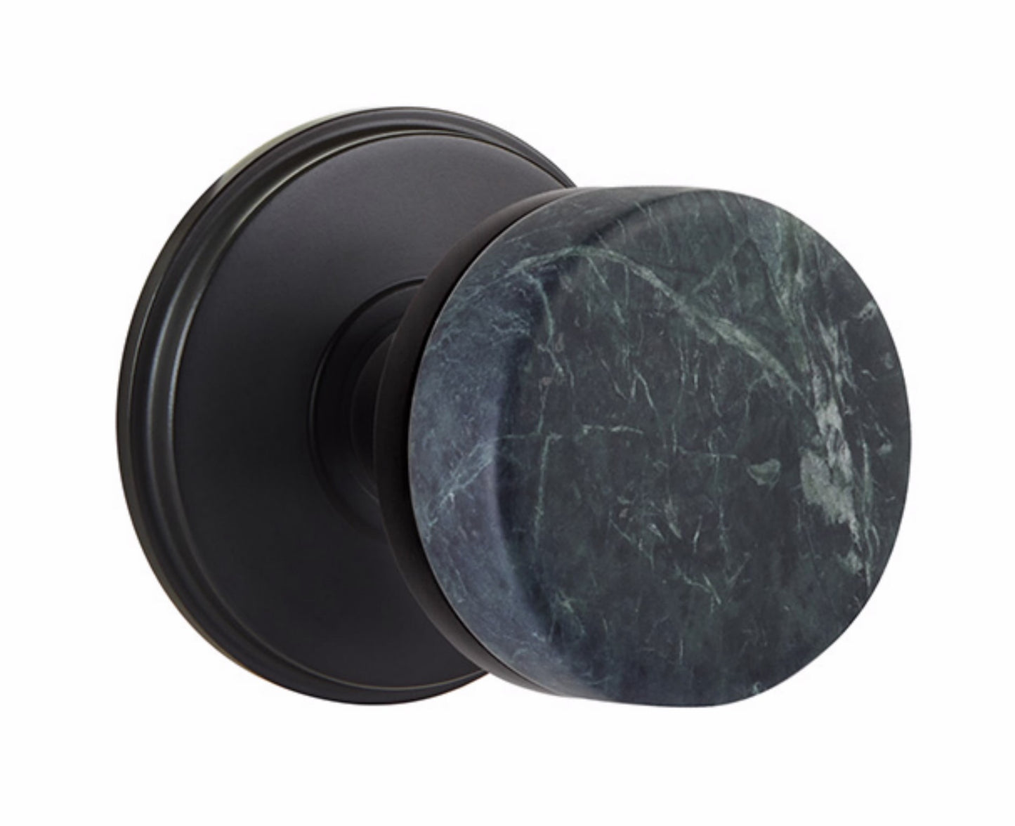 Emtek Green Marble Interior Mortise Knob with Watford Rosette