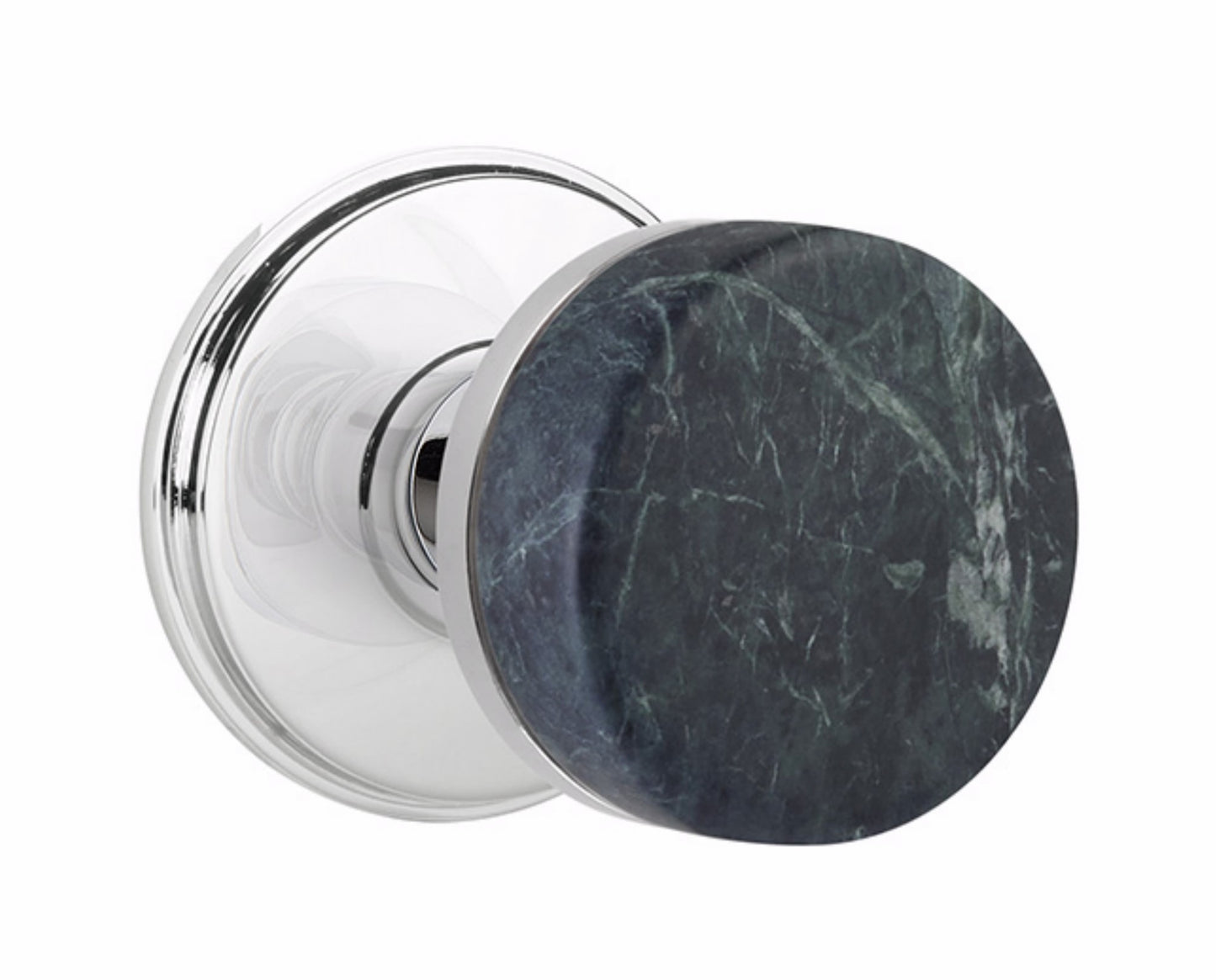 Emtek Green Marble Interior Mortise Knob with Watford Rosette