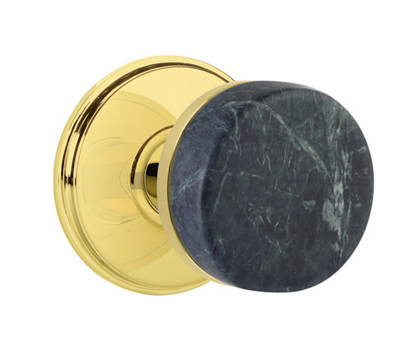 Emtek Green Marble Interior Mortise Knob with Watford Rosette