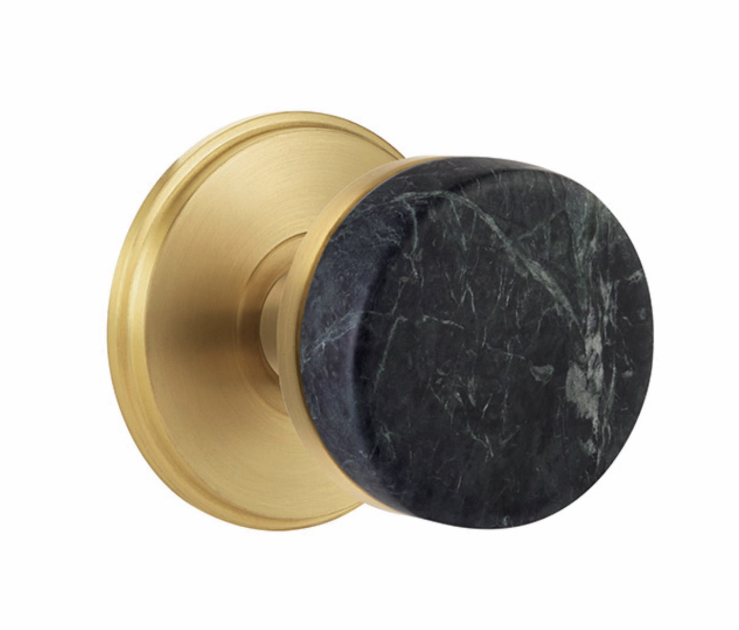 Emtek Green Marble Interior Mortise Knob with Watford Rosette