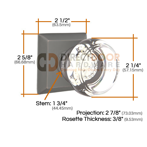 Emtek Georgetown Knob with Quincy Rosette