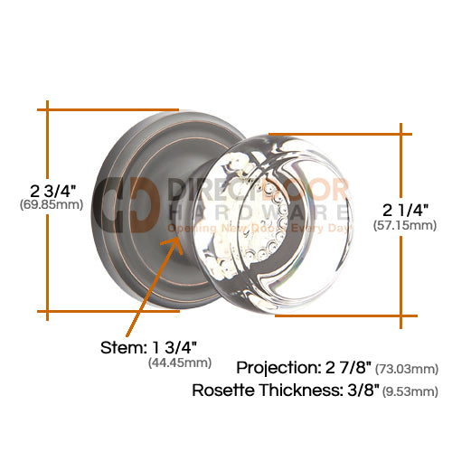 Emtek Georgetown Knob with Regular Rosette