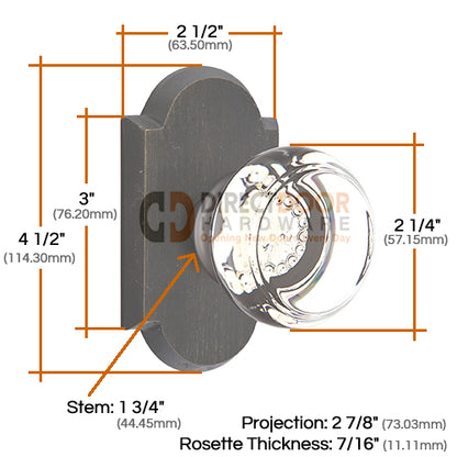 Emtek Georgetown Knob with Sandcast Style 1 Rosette