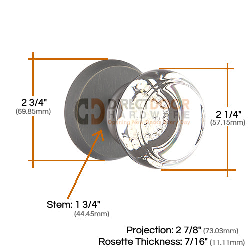 Emtek Georgetown Knob with Sandcast Style 2 Rosette