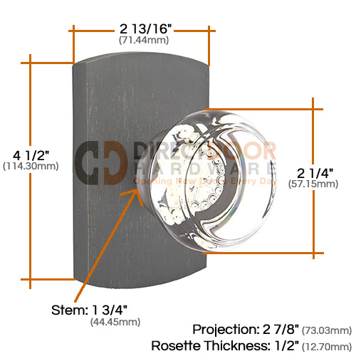 Emtek Georgetown Knob with Sandcast Style 4 Rosette