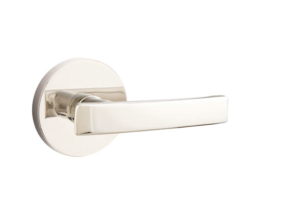Emtek Geneva Lever Polished Nickel - Disk Rosette