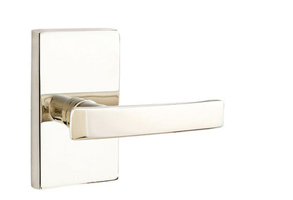 Emtek Geneva Lever Handle with Modern Rectangular Rosette