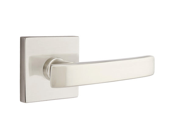 Emtek Geneva Lever - Square Rosette - Satin Nickel