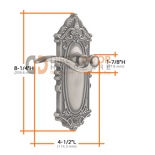 Grandeur Grande Victorian Plate with Bellagio Lever Specs