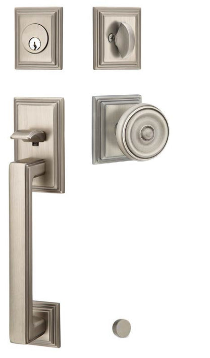 Emtek Hamden Handleset with Waverly Knob