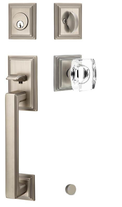 Emtek Hamden Handleset with Waverly Knob