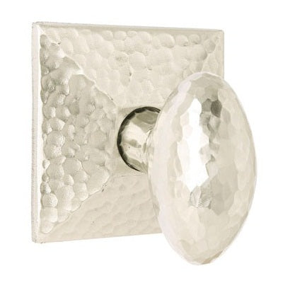 Emtek Hammered Egg Knob - Satin Nickel