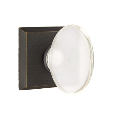 Emtek Bronze Hampton Sandcast knob - Style 6 Rosette - Medium Bronze