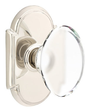 Emtek Hampton Knob with Oval Rosette
